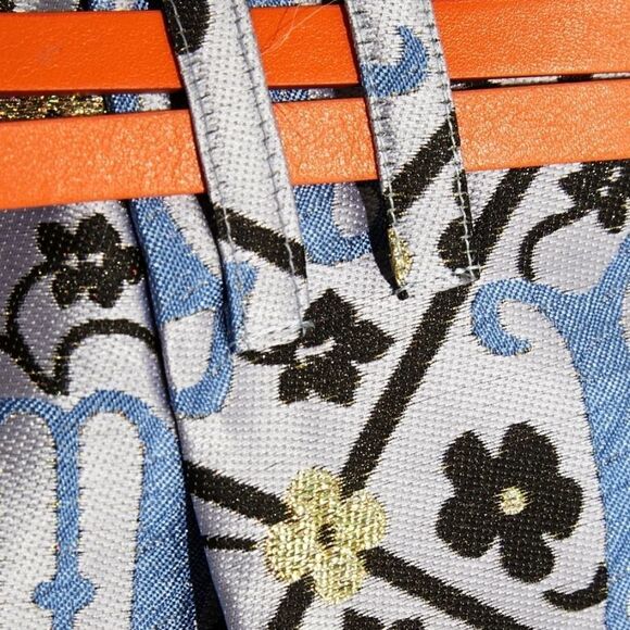 MARY KATRANTZOU BLUE ALPHABET JACQUARD SHORTS SZ 4 - Picture 4 of 4